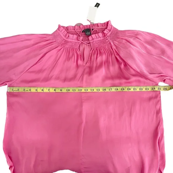 Chelsea and Theodore Pink Blouse long sleeves Size XL - Picture 5 of 8